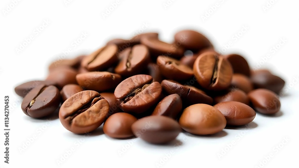 Naklejka premium coffee beans isolated on white background