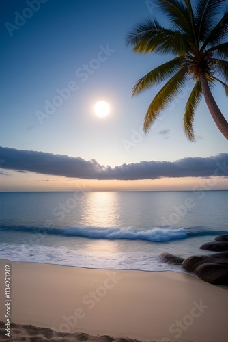 sunset on the beach