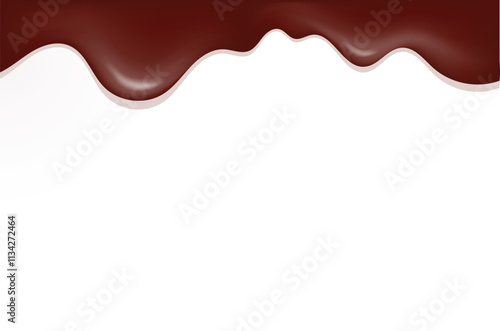 Sweet and Melting Dripping Chocolate Texture Background