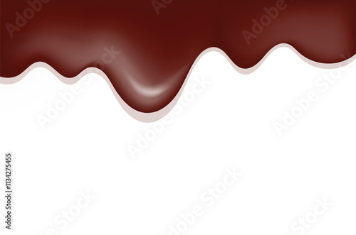 Sweet and Melting Dripping Chocolate Texture Background