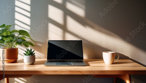 Wallpaper Mural laptop in the office Torontodigital.ca