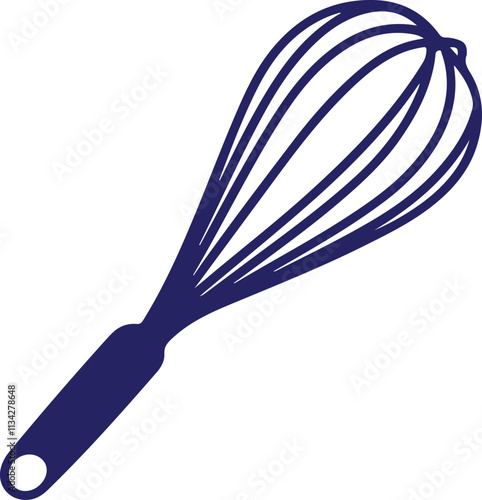 whisk isolated on white, whisk icon silhouette vector style with white