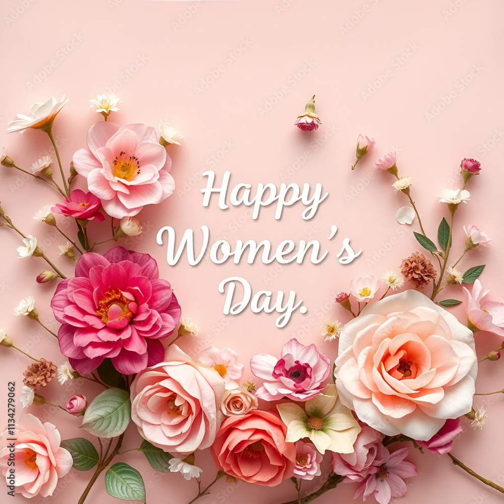 Floral women's day background Floral women's day background