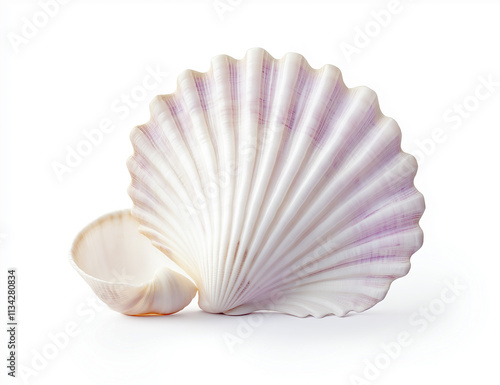 seashell isolated on white background photo