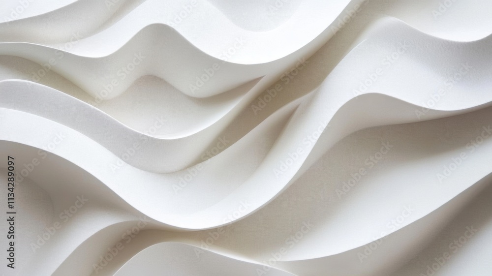 Abstract geometric background aesthetic design created with wavy white paper, perfect for minimalist and modern projects Abstract geometric background aesthetic design created with wavy white paper, perfect for minimalist and modern projects