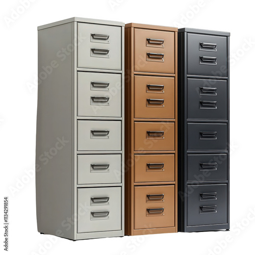 cabinet with drawers on transparent background