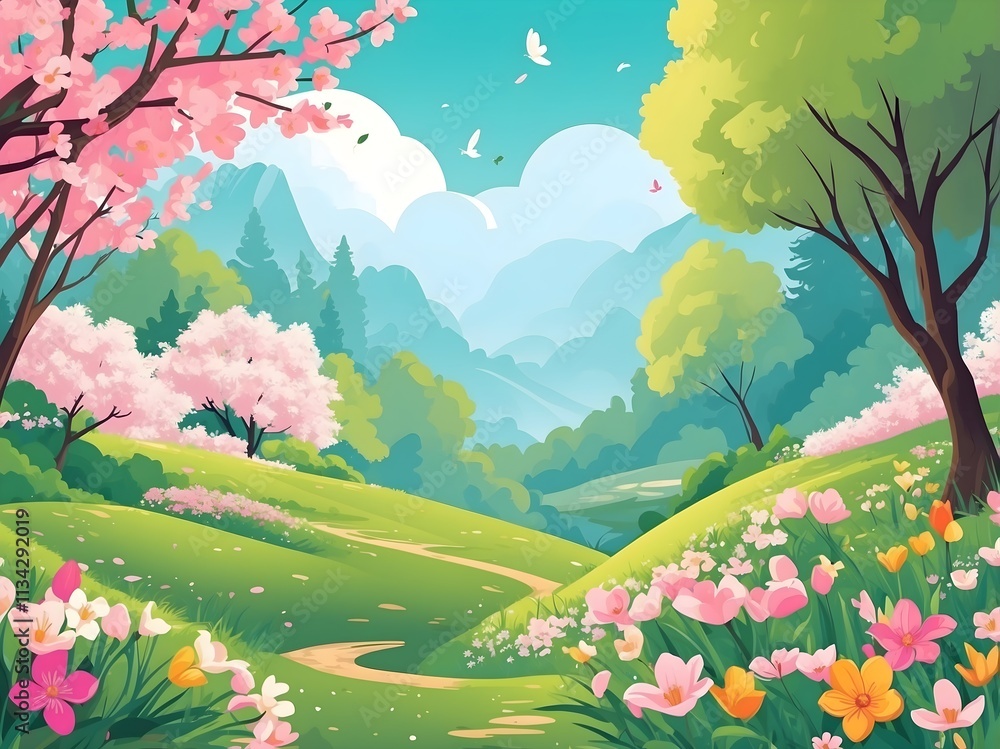 Fototapeta premium spring background