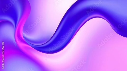 Purple 3d rendered shape flowing