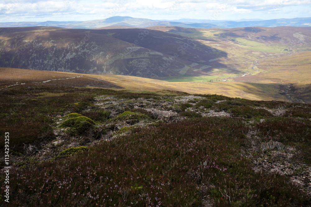 Hiking trail to Mount Keen from Glen Tanar - Aberdeenshire - Scotland - UK Hiking trail to Mount Keen from Glen Tanar - Aberdeenshire - Scotland - UK