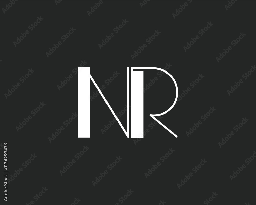 creative letter NR logo design template creative letter NR logo design template