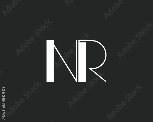 creative letter NR logo design template