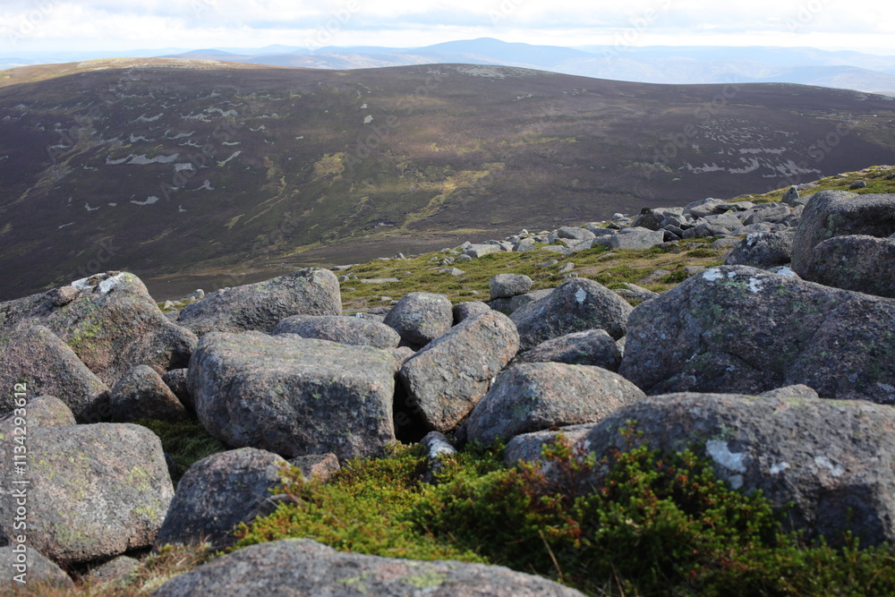 Hiking trail to Mount Keen from Glen Tanar - Aberdeenshire - Scotland - UK Hiking trail to Mount Keen from Glen Tanar - Aberdeenshire - Scotland - UK