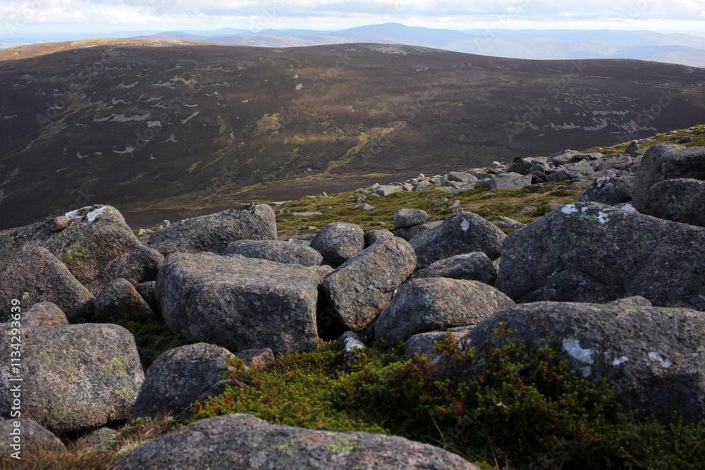 Hiking trail to Mount Keen from Glen Tanar - Aberdeenshire - Scotland - UK Hiking trail to Mount Keen from Glen Tanar - Aberdeenshire - Scotland - UK