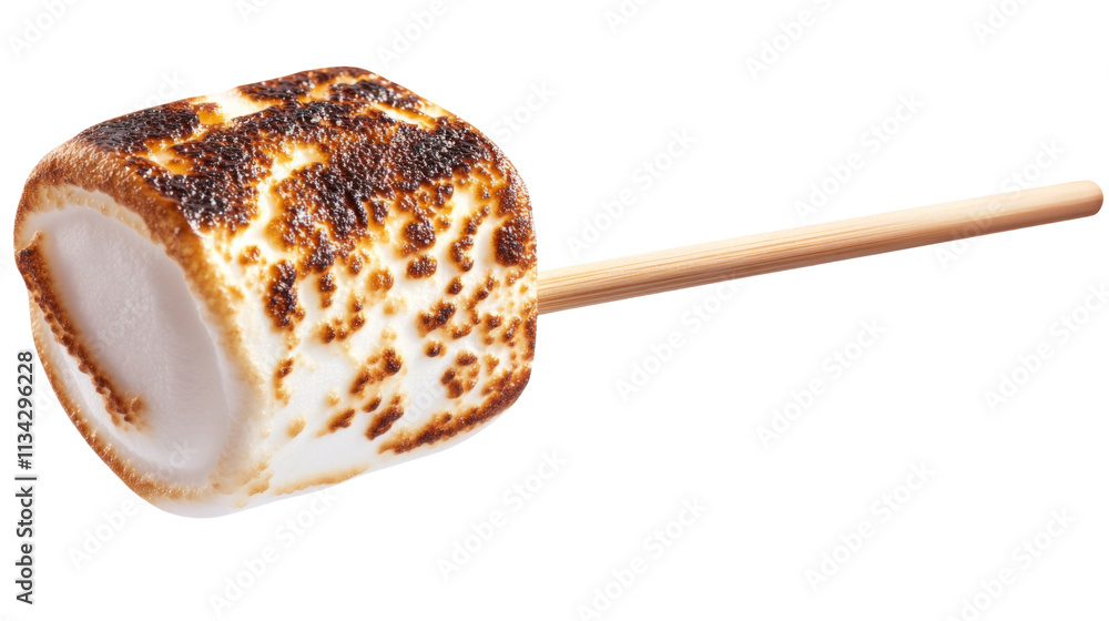 Marshmallow on a stick roasted to perfection Marshmallow on a stick roasted to perfection