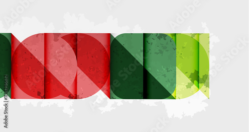 Squares, circles and triangles and grainy noisy texture. Vector Illustration For Wallpaper, Banner, Background, Card, Book Illustration, landing page