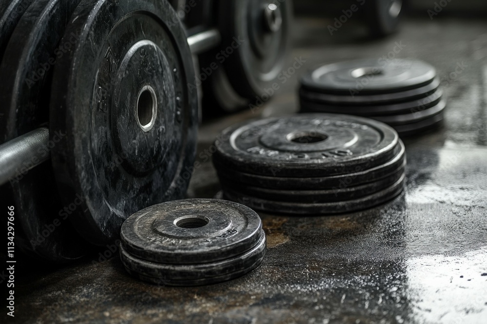 Close-up of a fitness woman lifting a dumbbell while leaning on a bench in a gym. Beautiful simple AI generated image Close-up of a fitness woman lifting a dumbbell while leaning on a bench in a gym. Beautiful simple AI generated image