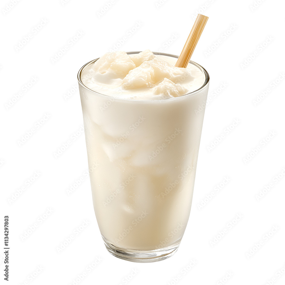Refreshing Creamy Coconut Milk Smoothie Drink Refreshing Creamy Coconut Milk Smoothie Drink