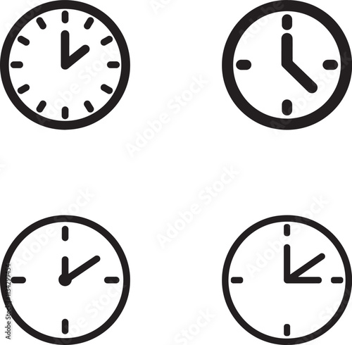 Outline Clocks design