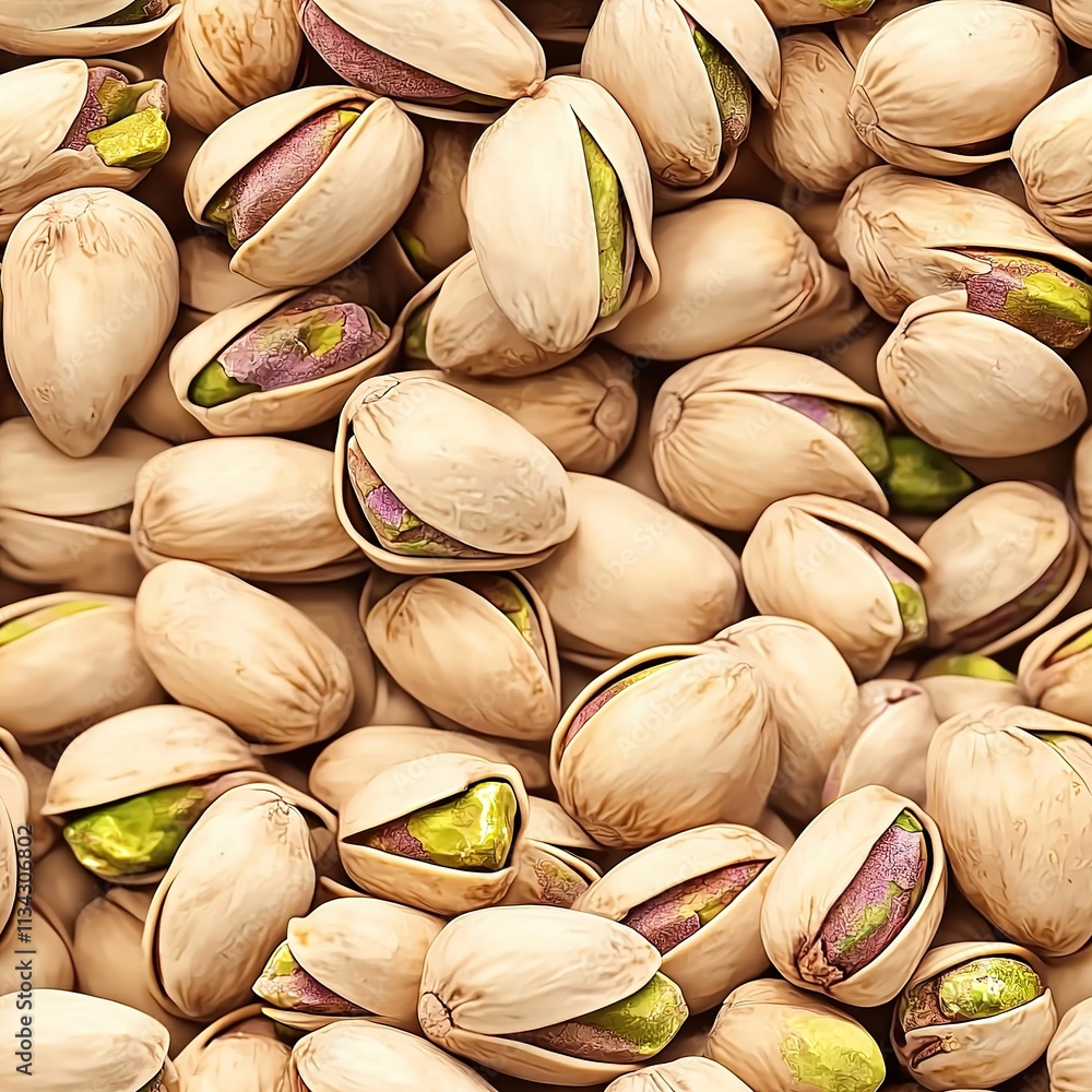 Pile of Pistachios, Nuts, Snack Food Seamless Pattern Texture Pile of Pistachios, Nuts, Snack Food Seamless Pattern Texture