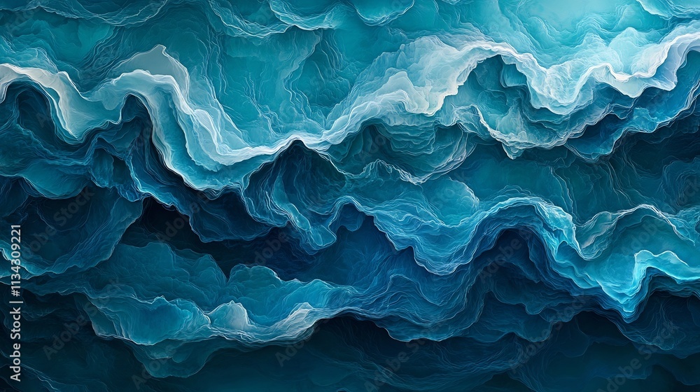 Ethereal Blue Ocean Wave Texture Abstract Aqua Teal Background Ethereal Blue Ocean Wave Texture Abstract Aqua Teal Background