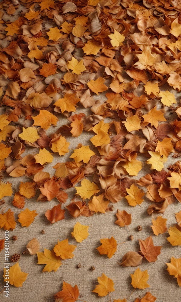 Nature's canvas of warm golden hues as leaves fall gently on a crunchy carpet, leaf fall, changing seasons, nature sounds Nature's canvas of warm golden hues as leaves fall gently on a crunchy carpet, leaf fall, changing seasons, nature sounds