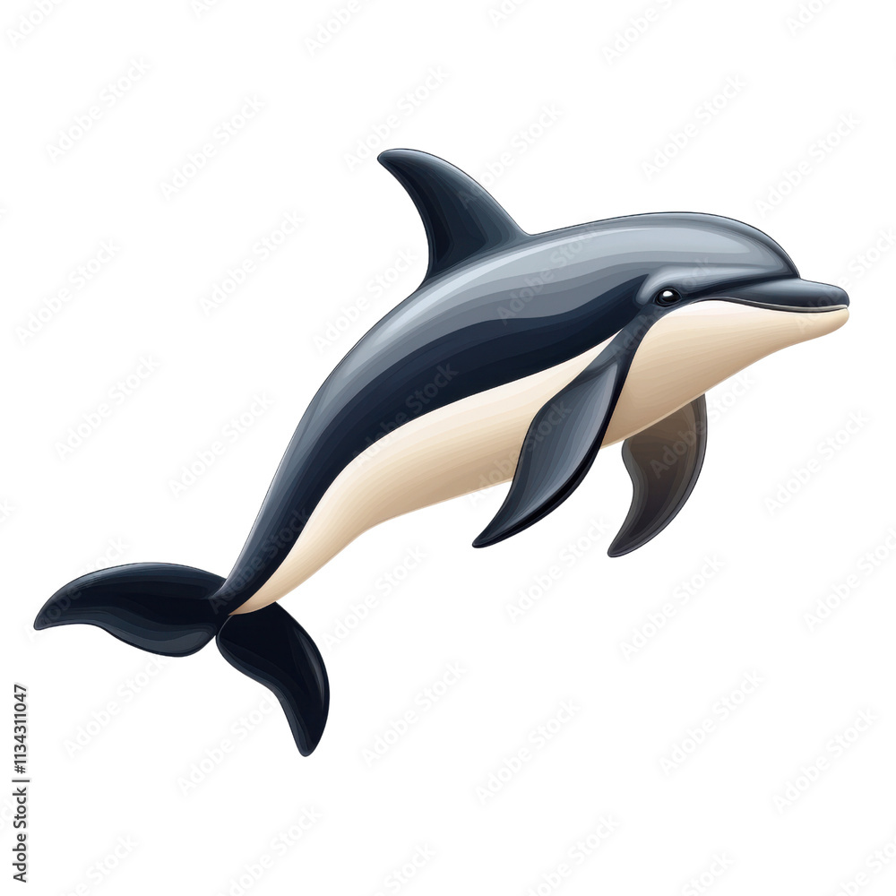 Fototapeta premium Dolphin swimming in ocean waters marine life scene underwater exploration vibrant environment dynamic perspective for nature lovers