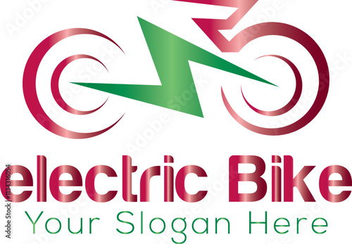 Electric bike logo vector icon illustration