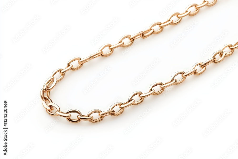 Elegant clean minimalistic necklace displayed against a plain background for clear presentation Elegant clean minimalistic necklace displayed against a plain background for clear presentation