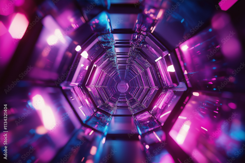 Obraz premium Futuristic hexagonal structure background