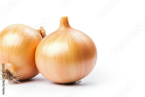 Wallpaper Mural Fresh clean yellow onion on a white background ready for cooking or garnish Torontodigital.ca