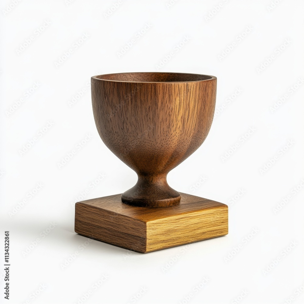 Handcrafted Walnut Wood Goblet with Base Handcrafted Walnut Wood Goblet with Base