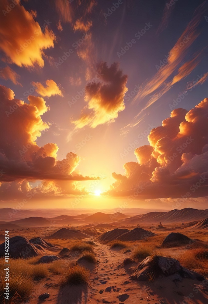 Vibrant colors of the sky with scattered clouds of yellow and orange hues, creating a lively atmosphere, atmosphere, yellow, scattered Vibrant colors of the sky with scattered clouds of yellow and orange hues, creating a lively atmosphere, atmosphere, yellow, scattered