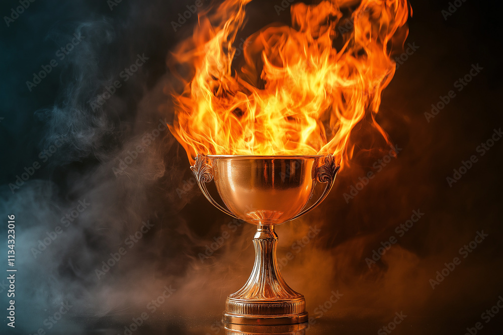Heated competition with award on fire Heated competition with award on fire
