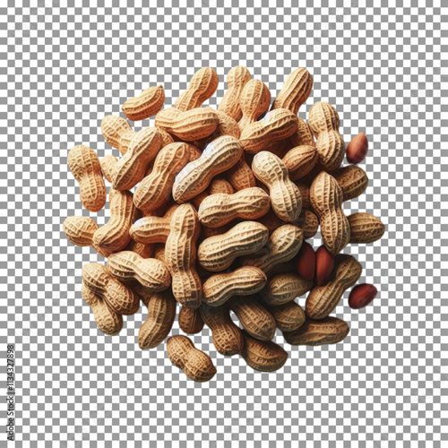 Whole Peanuts in Shells - Natural and Healthy Snack on transparent background, png, psd
