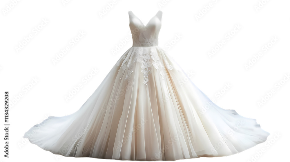 wedding dress on transparent isolated background wedding dress on transparent isolated background