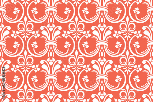 Abstract geometric floral seamless pattern. Modern stylish texture repeating. Vector background.