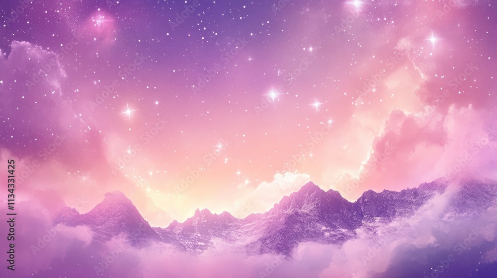 Watercolor wallpaper starry fabulous bright purple and pink sky Watercolor wallpaper starry fabulous bright purple and pink sky