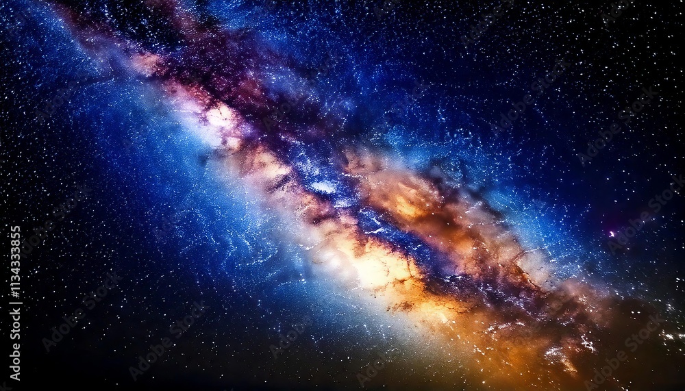 Fototapeta premium Close-Up View of the Galaxy with Milky Way in the Background