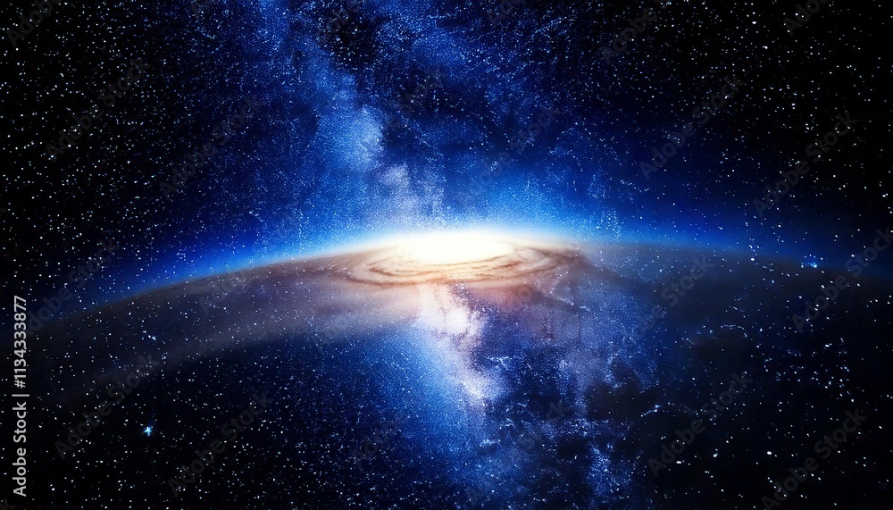 Close-Up View of the Galaxy with Milky Way in the Background Close-Up View of the Galaxy with Milky Way in the Background