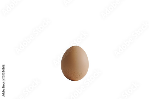 a brown egg on a white background