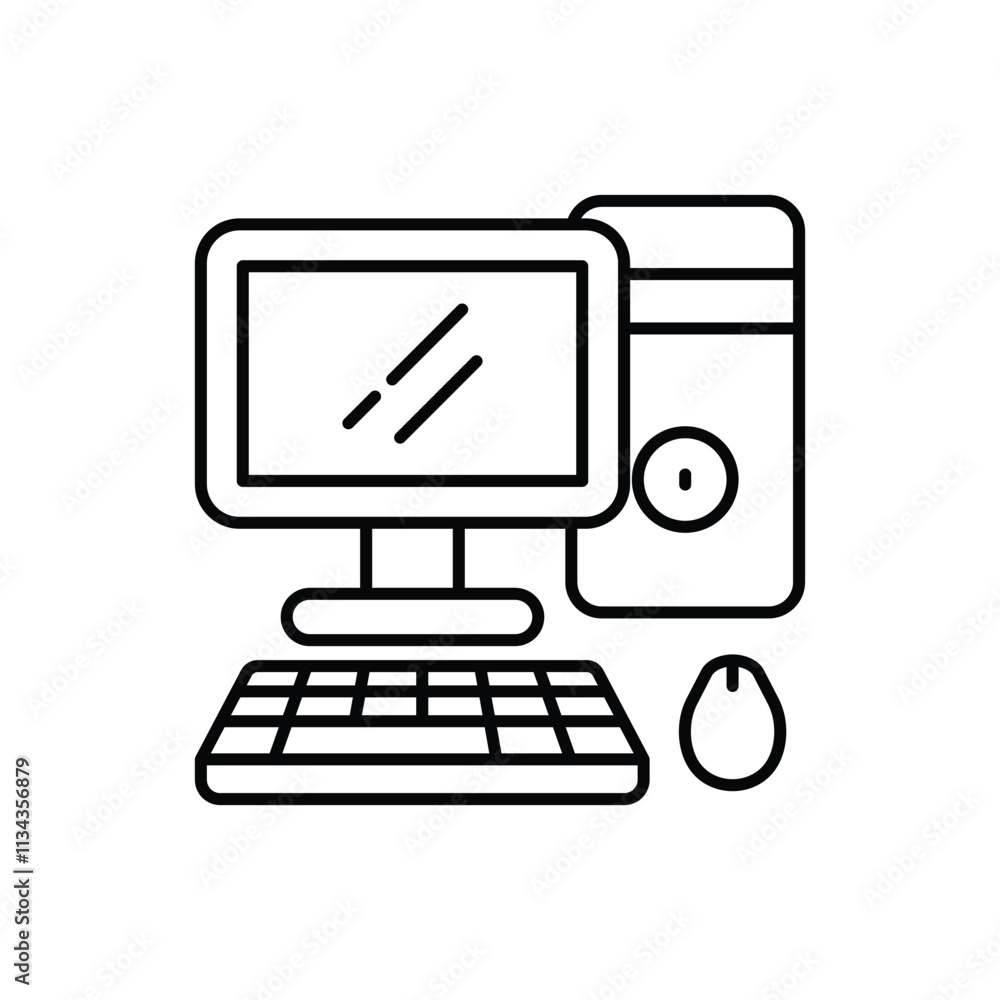 Computer vector icon Computer vector icon