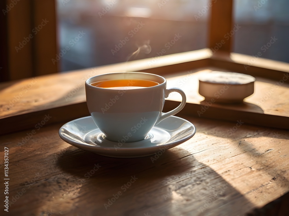 a cup of warm tea in the morning a cup of warm tea in the morning