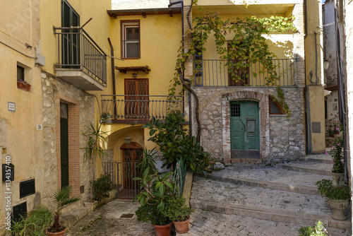 An old house among the alleys of Maranola, a small medieval town in the municipality of Formia, Italy. photo