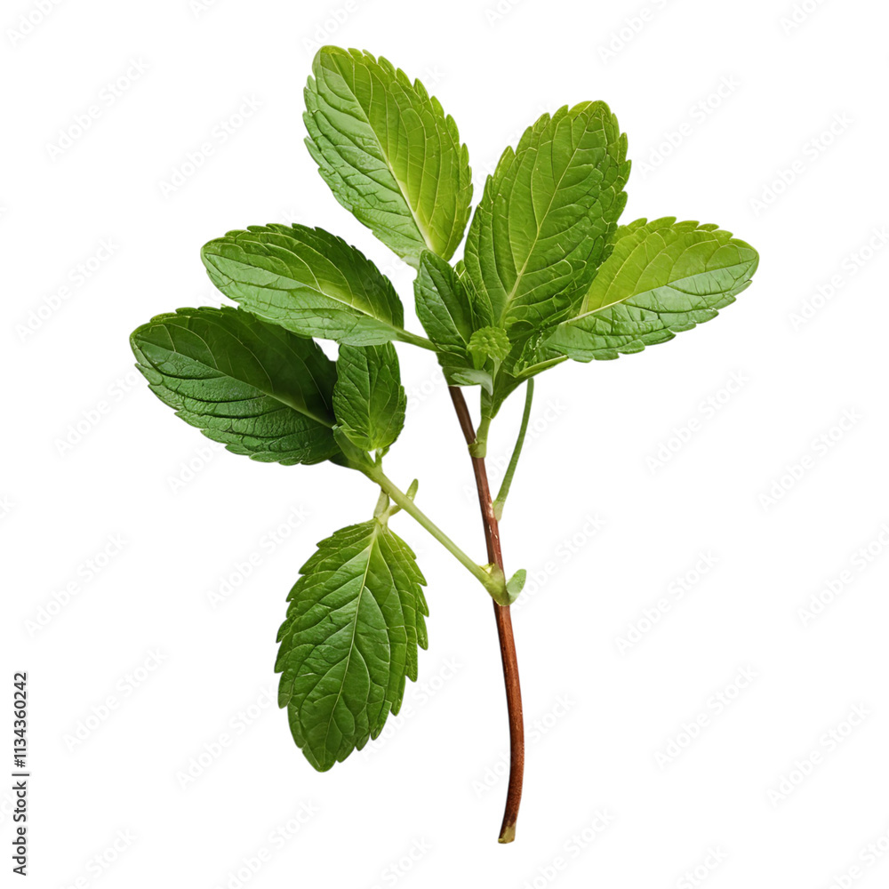 Fresh Mint Leaves with Vibrant Green Color Fresh Mint Leaves with Vibrant Green Color