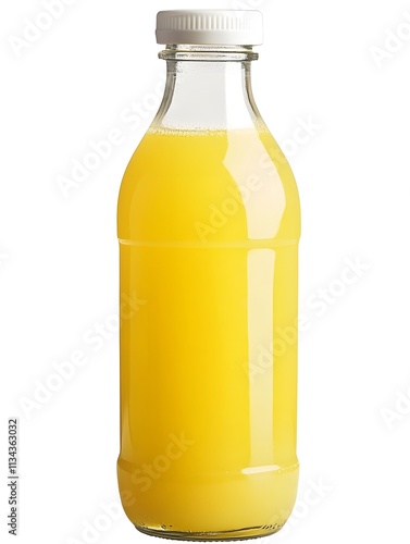 Orange Lemonade Drink in A Bottle. Clear healthy liquid 