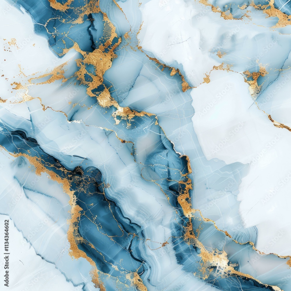 Alcohol ink painting in blue and gold creates a beautiful marble effect, perfect for backgrounds and design projects Alcohol ink painting in blue and gold creates a beautiful marble effect, perfect for backgrounds and design projects