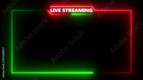 Wallpaper Mural live streaming neon text frame animation box frame neon frame live streaming game live live streaming Neon Titles 4k Torontodigital.ca