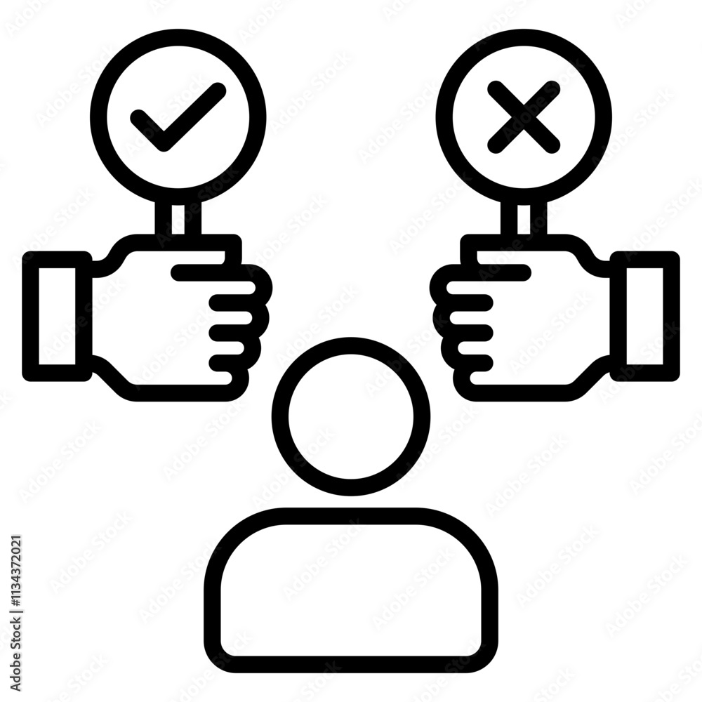 decision making single icon decision making single icon