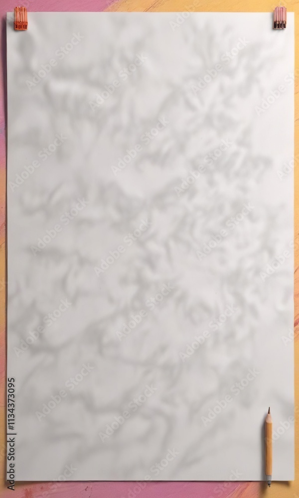 A single sheet of blank paper with a pencil mark in the center , pencil mark, scribbles, writing material A single sheet of blank paper with a pencil mark in the center , pencil mark, scribbles, writing material