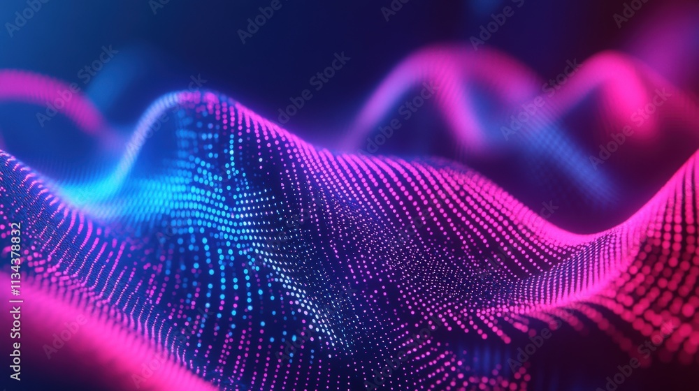 Abstract Pink Blue Digital Wave Pattern Abstract Pink Blue Digital Wave Pattern